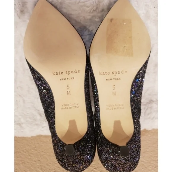 NWT - Kate Spade ♠️ Olly Too Midnight Confetti Glitter Boots - Picture 10 of 16